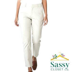 Talbots Signature Bone‑Colored Cropped Pants Sz 16 EUC